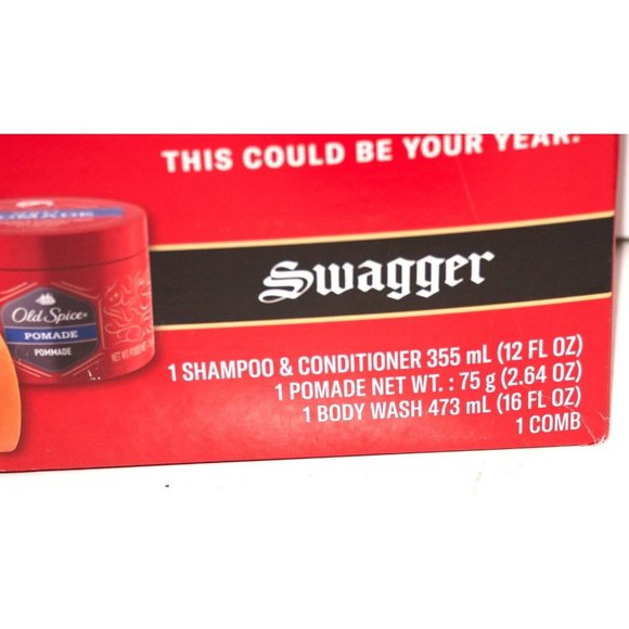 Old Spice Swagger Gift Set Shampoo and Conditioner, Body Wash, Hair Pomade, Comb - Picture 6 of 6